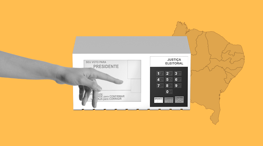 Capa artística da matéria da Agência Tatu sobre o eleitorado do Nordeste feito pela Agência Tatu de Jornalismo de Dados