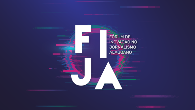 Ilustração com cor azul escura ao fundo e letras F I J A em destaque ao meio.