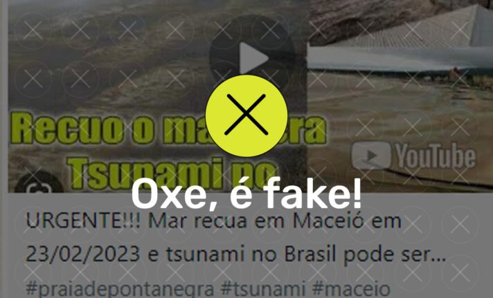 É fake que maré baixa tem relação com tsunami