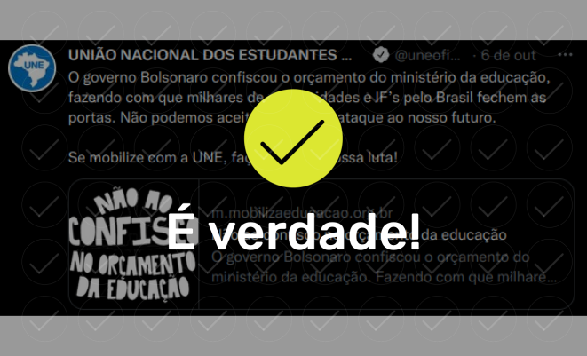 É verdade que governo determinou cortes no orçamento para a educação