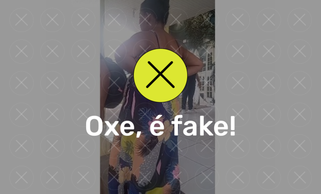 É fake: hospital no Piauí não deixou de atender grávida por posicionamento político | recorte de vídeo com a mulher grávida citada; seu rosto não aparece