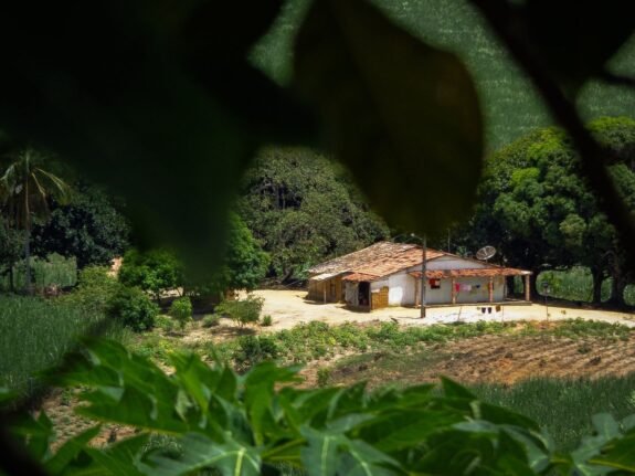 Fotografia de casa rural em comunidade quilombola